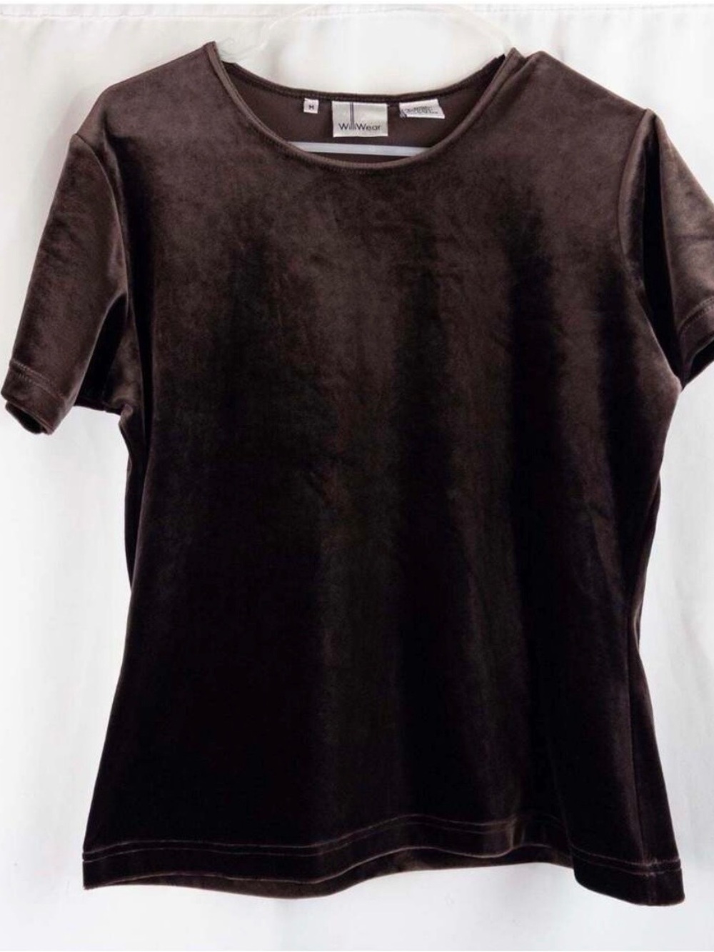Williwear Vintage Brown Velvet Top Womens Medium Holiday